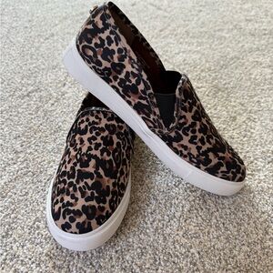 Steve Madden Size 8.5 Leopard Print Slip-On Sneakers
